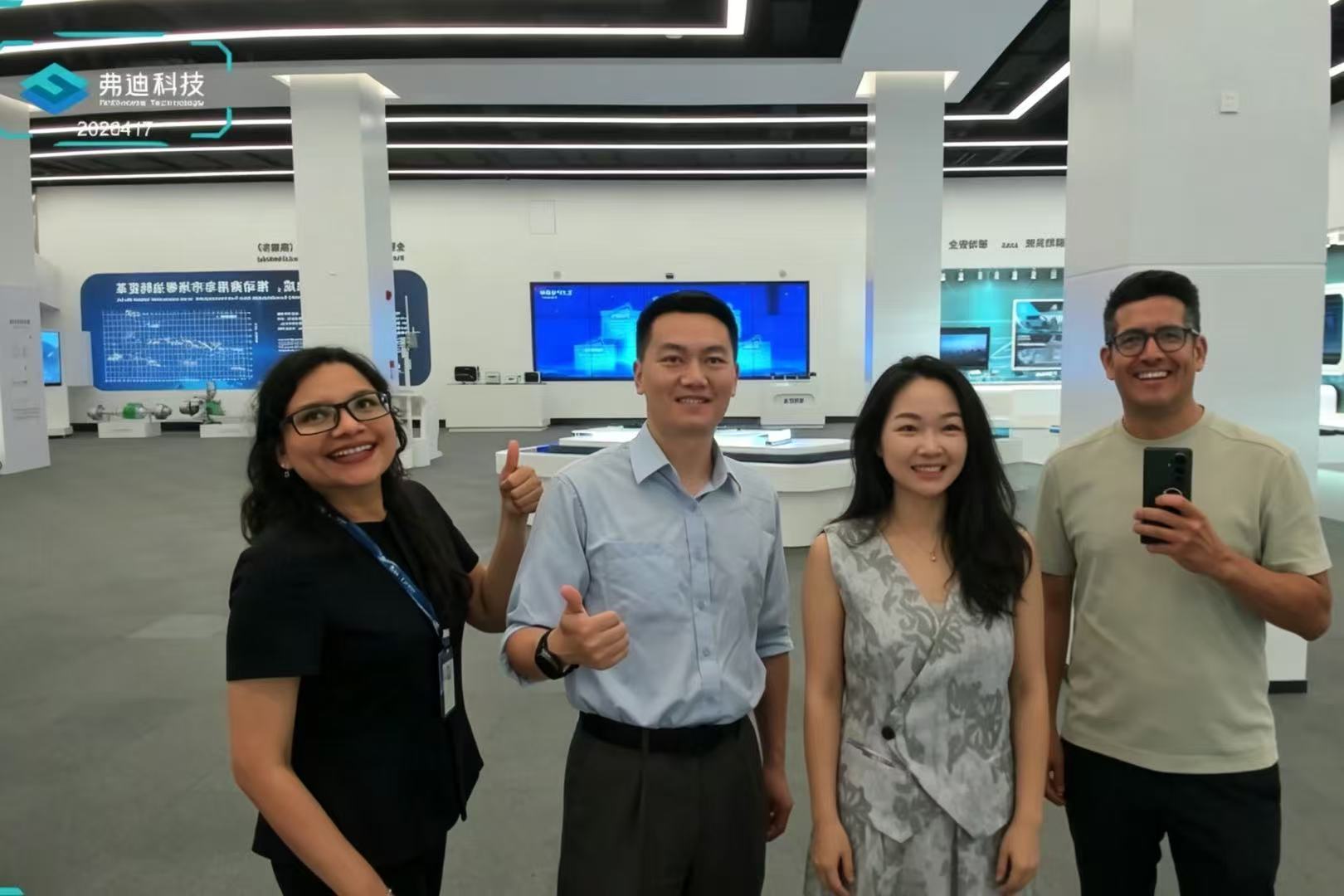 Cecilia Zhang with a buyer from Mexico at BYD headquarters